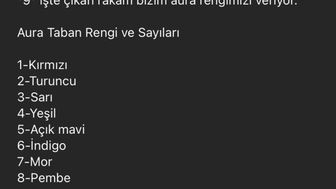 Sizin aura renginiz hangisi?