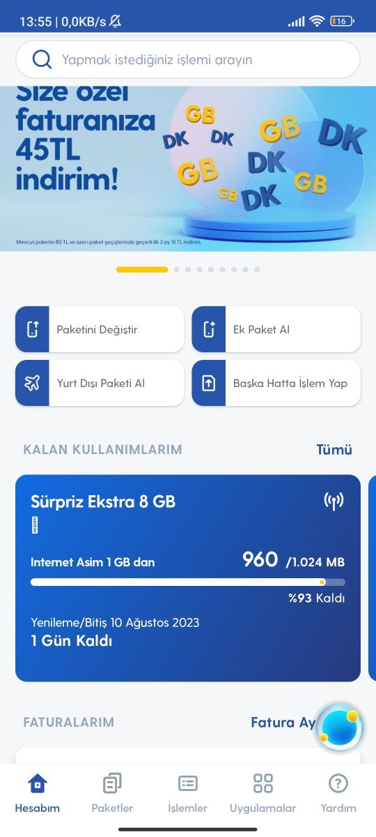 Faturalı hat ödemesi yapıyorum, limiti aşmış mıyım?