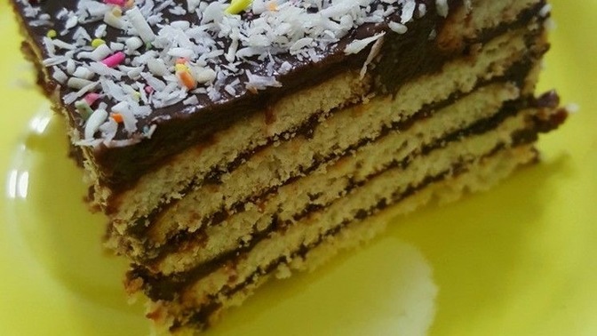 Bisküvili pasta yaptım benimle yemek ister miydin?