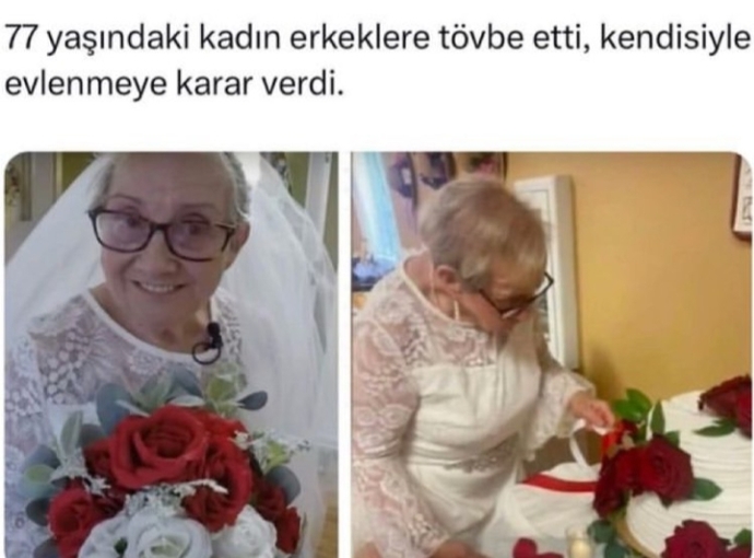 Tahminen kaç yaşında, karşı cinse tövbe edip kendinizle evlenirsiniz?