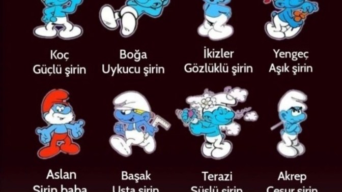 Şirinleri izlemeyen yoktur herhalde. Hangi şirin senin burcun?