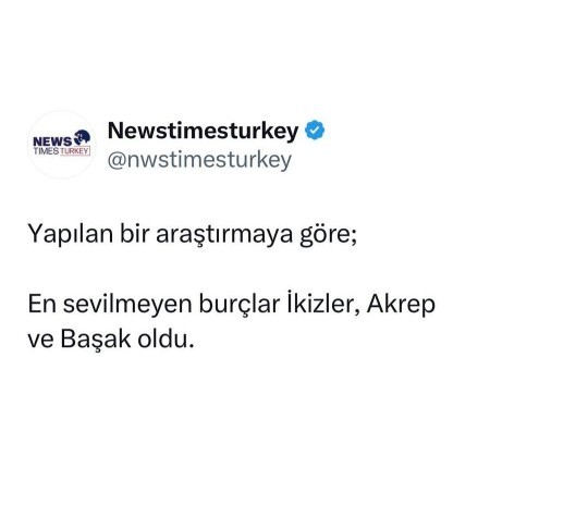 En sevilmeyen burçlar ikizler, akrep ve başak olmuş. 😂 Sizin burçlarınız neler?