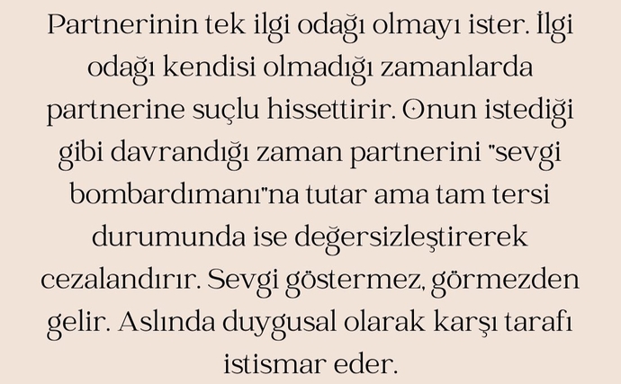 Manipülatif ilişkilere karşı bakış açınız nasıldır? Hiç Love Bambing sendromuna maruz kaldınız mı?