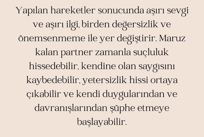 Manipülatif ilişkilere karşı bakış açınız nasıldır? Hiç Love Bambing sendromuna maruz kaldınız mı?
