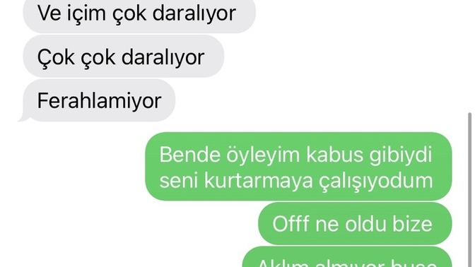 1 haftadır ayrıyız. Mesaj attım, bunları dedi. Yeniden olur mu?