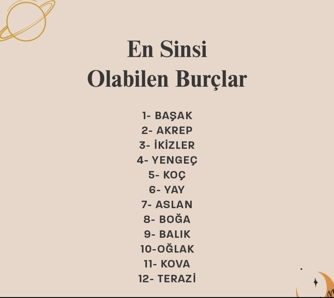 Burçlara göre sen sinsi misin?