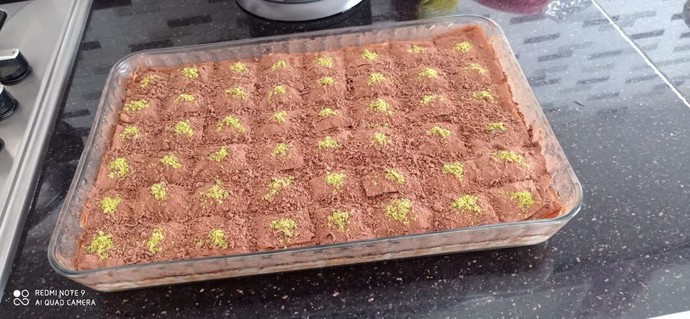 YouTubedan bakarak soğuk baklava yaptım, sizce nasıl olmuş?