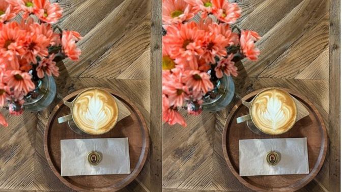 Baristayım, latte art denemesi yaptım. Kahve nasıl görünüyor?