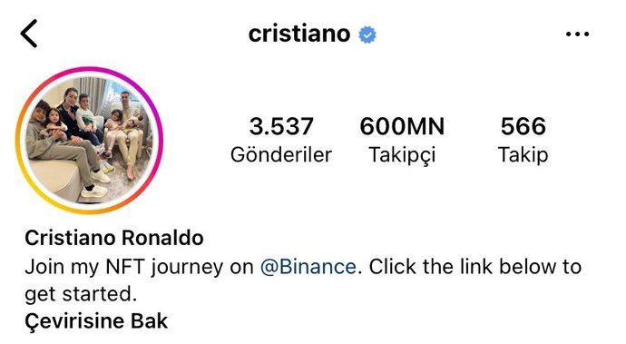 Cristiano Ronaldo, Instagramda 600 milyon takipçiye ulaşan ilk kişi oldu! Ünlüleri takip eder misiniz?