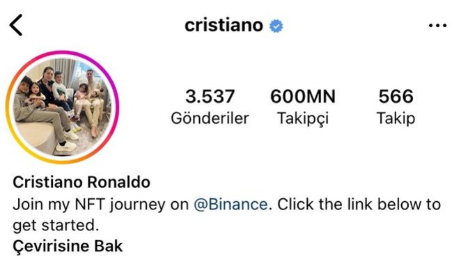 Cristiano Ronaldo, Instagram'da 600 milyon takipçiye ulaşan ilk kişi oldu! Ünlüleri takip eder misiniz?