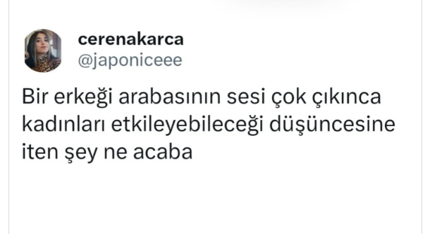 Mahalle aralarında arabada yüksek sesle müzik dinleyenler için ne düşünüyorsunuz?