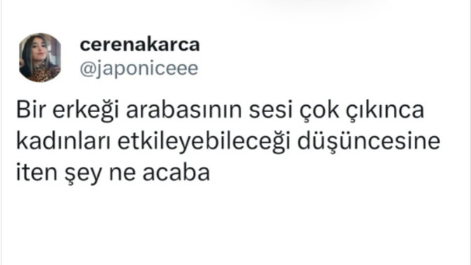 Mahalle aralarında arabada yüksek sesle müzik dinleyenler için ne düşünüyorsunuz?