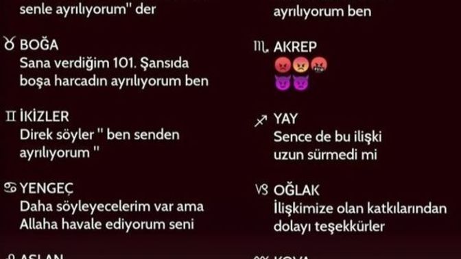 Hangi burç kadını sevgilisinden nasıl ayrılır?