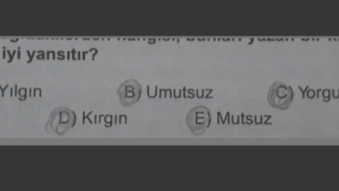 Görselde son durumunuzu anlatan cevap hangisi?