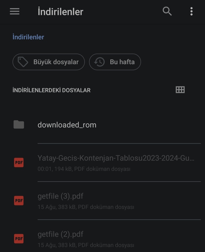 Telefonumdan niye pdf yükleyemiyorum?