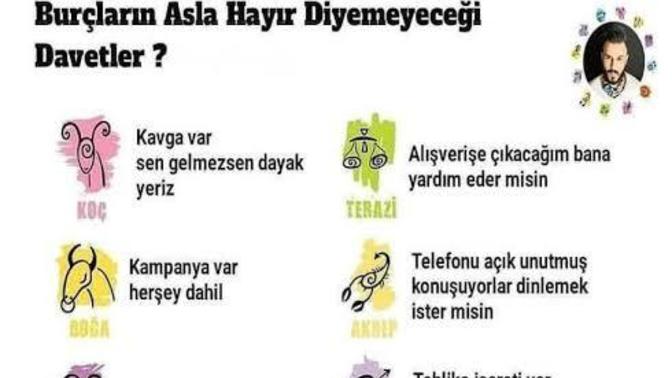 Burçların asla hayır diyemeyeceği davetler nelerdir?