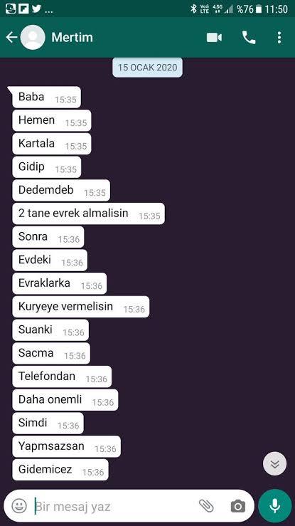 Tek tek mesaj