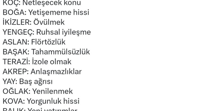 Burcunuza göre bugün gündeminizde var?