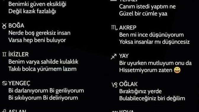 Burçların iç sesi ne diyor?
