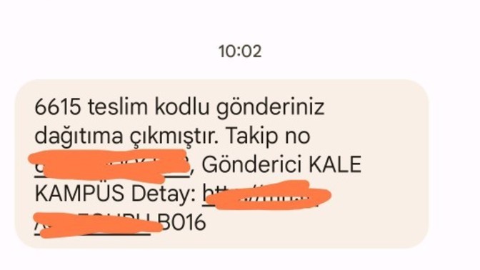Ben bir şey sipariş etmedim neden böyle mesaj geliyor, bu ne?