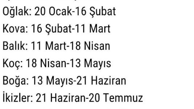 Sizin yeni burcunuz ne?