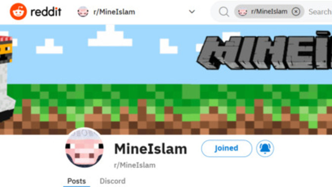 Reddit'te İslam full düşmanları dolu MineIslam'ı duydunuz mu daha önce?