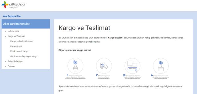 GittiGidiyor kargo ve teslimat süreci
