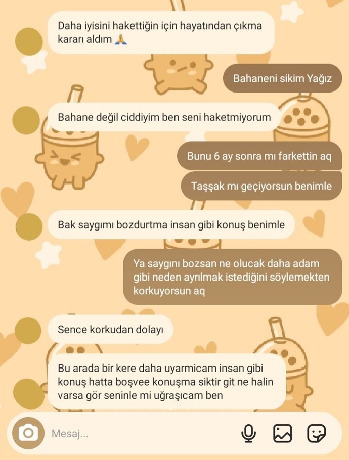 Bir mesajla bitirdi, bu ne şimdi?
