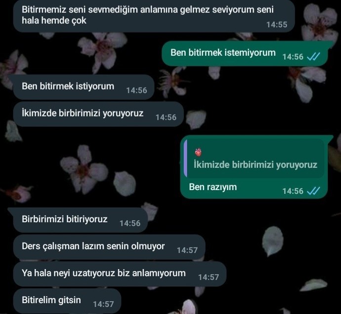 Son attığınız ya da aldığınız ayrılık mesajın ne? 💌?