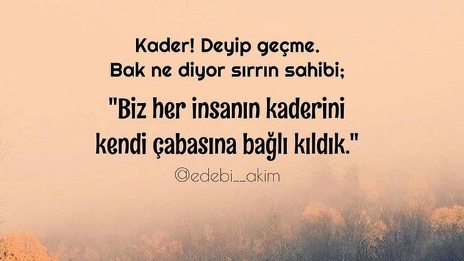 Kaderine üzülen var mı? Kader ile ilgili düşünceniz nedir?