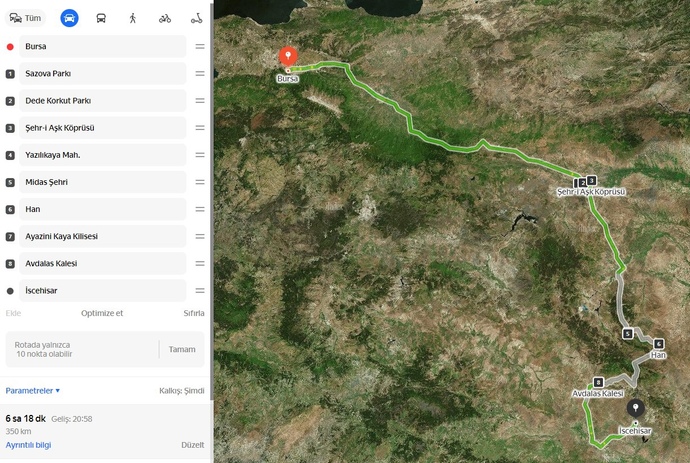 Rota hesaplandı 🥸 Sizin yolculuk nereye?