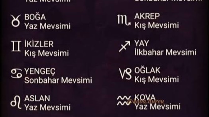 Burcunuza göre en sevdiğiniz mevsim hangisi?