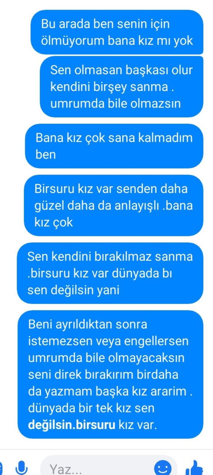 Kıza bunu yazınca çıldırdı?