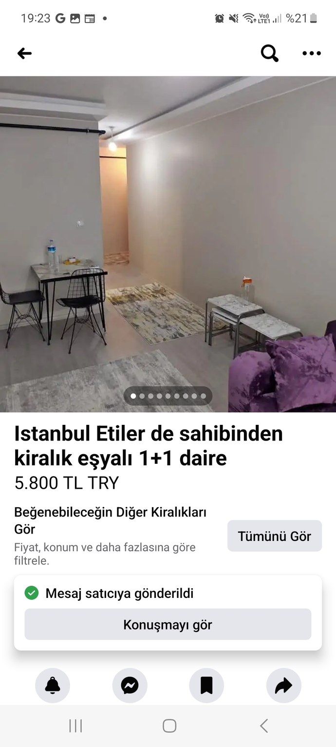İstanbul Etilerde 5800 liraya guzel ev ilani gordum. Faceye koymuslar. Dolandirici midir?