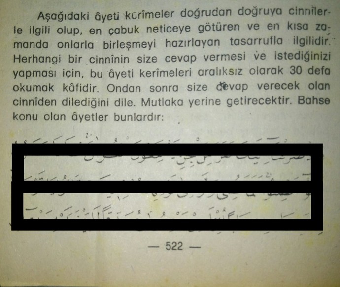 Büyü kitabı yahut havas kitabı okuduğunuz veya sizde bulundu mu?