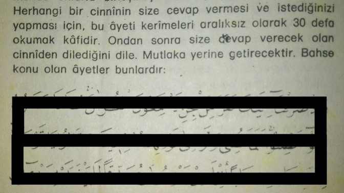 Büyü kitabı yahut havas kitabı okuduğunuz veya sizde bulundu mu?