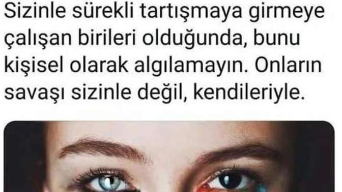 Kendiyle savaşan ne çok insan var değil mi?