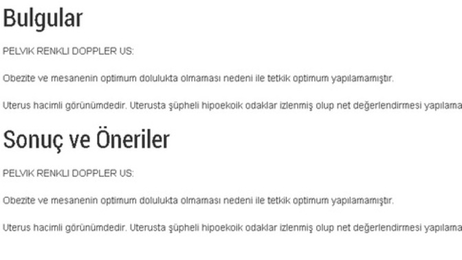Bu ultrason sonucu ne anlama geliyor?