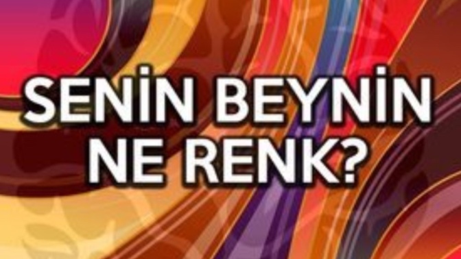 Senin beynin ne renk?