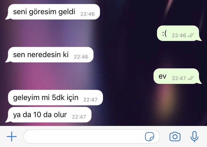 Sizi hiç gelip “5 dakika göreyim” diyecek kadar sevdiler mi?