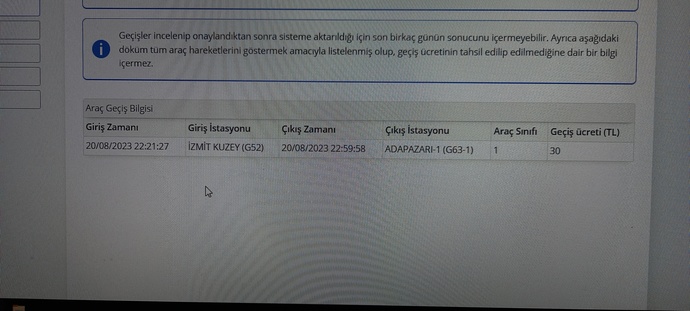 Otoyol geçiş gişeleri nerelerde?