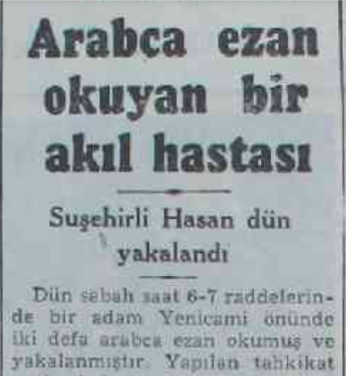 Ezan okumak yasakmiydi eskiden?