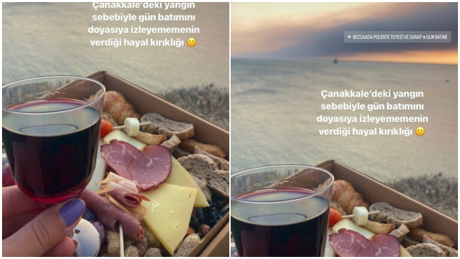 Bozcaada'da bir kişinin "Çanakkale'deki yangın sebebiyle gün batımını doyasıya izleyememenin verdiği hayal kırıklığı" paylaşımı tepki çekti. Ne demek istersin?