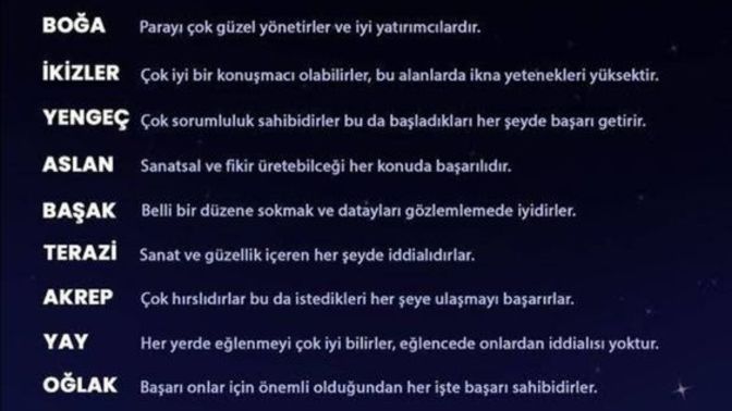 Burçların iddialı olduğu konular nelerdir?