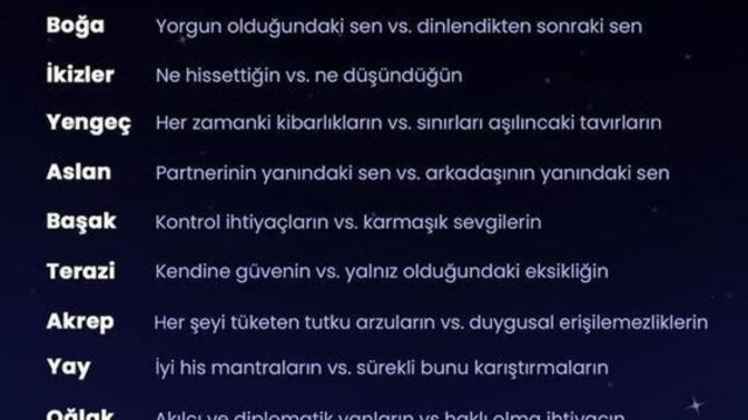 Burçların ikili tarafları nedir?