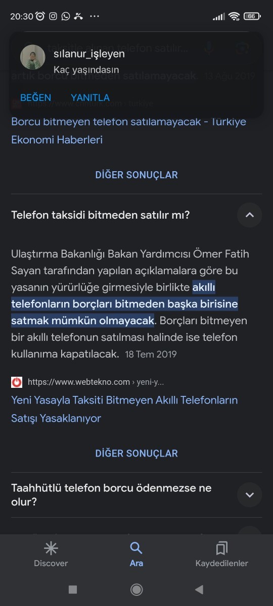 Taksitle alınan telefon satılırmı?
