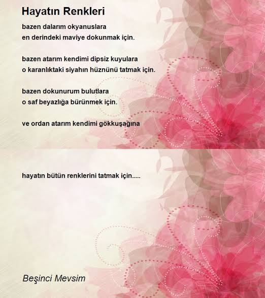 Hayatınız bir renk olsaydı, hangi renk olurdu?