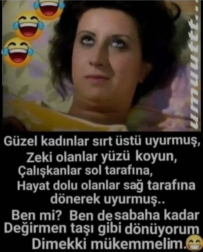 Uyurken hangi tarafa dönüp uyursunuz😂?