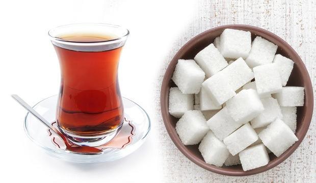 Çayınızı şekersiz mi içiyorsunuz,  Şekerli mi?
