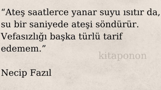 Sizin için "VEFASIZLIK" ne demektir?